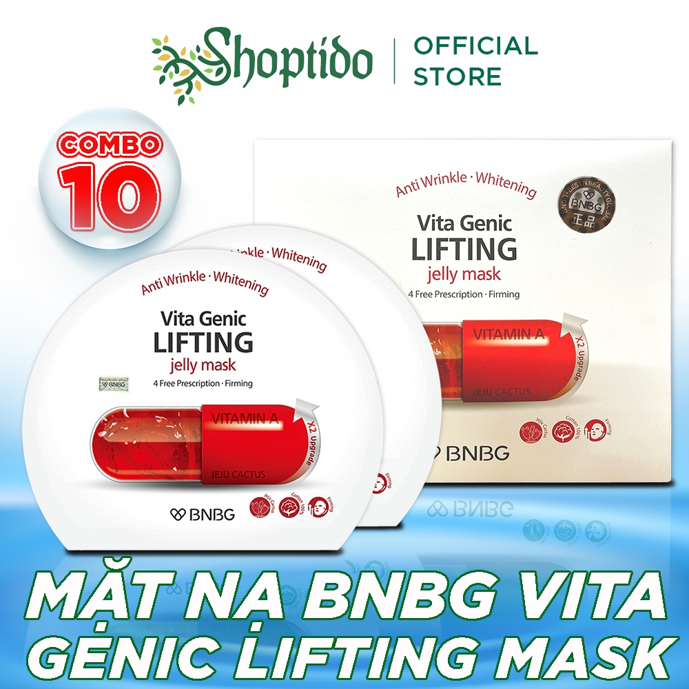 Combo 10 mặt nạ BNBG Vita Genic Lifting Jelly Mask săn chắc da 30ml NPP Shoptido