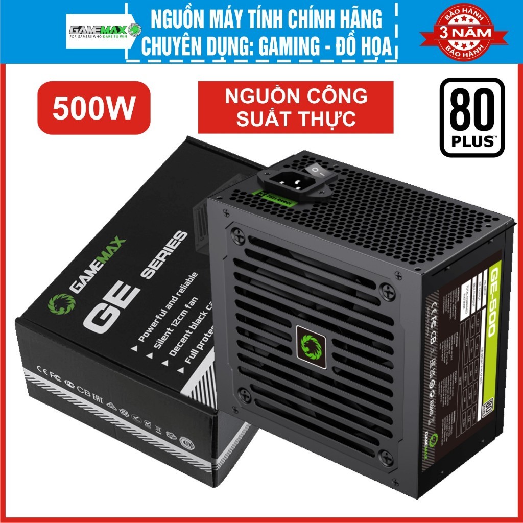 Nguồn máy tính 450w|500w|550w|600w|700w GAMEMAX chuyên game - bảo hành chính hãng 3 năm