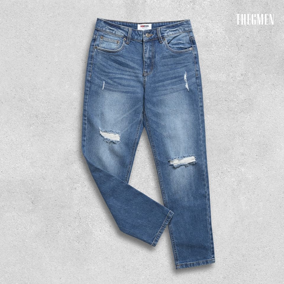 Quần Jeans F23 RIPPED NEW JEANS dày dặn form regular - THE GMEN ELEGANT EST 2017
