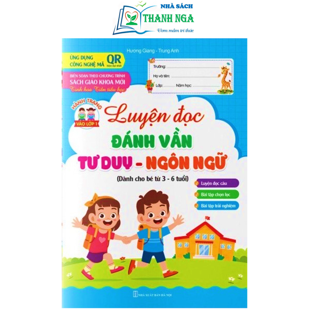 Sách - Luyện Đọc Đánh Vần Tư Duy - Ngôn Ngữ ứng dụng công nghệ mã QR (Dành cho bé từ 3-6 tuổi)