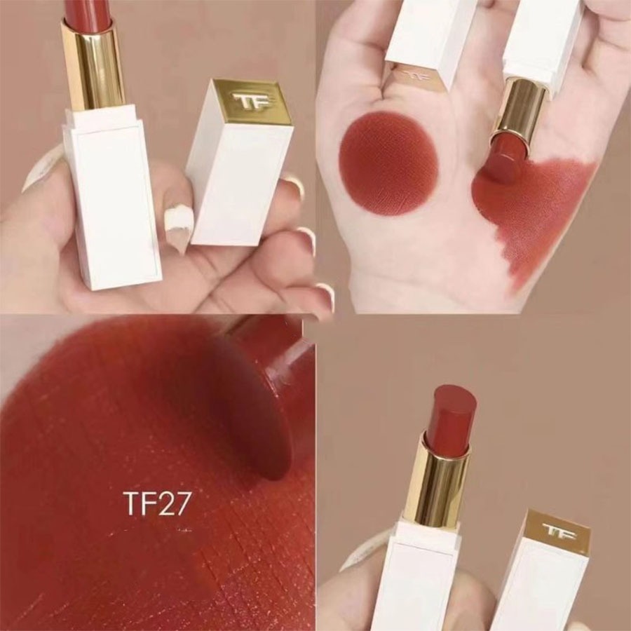 Son Tom Ford Lip Color Matte Vỏ Trắng, Son Tomford Màu 27 Shameless vỏ trắng dòng Limited hot nhất hiện nay.