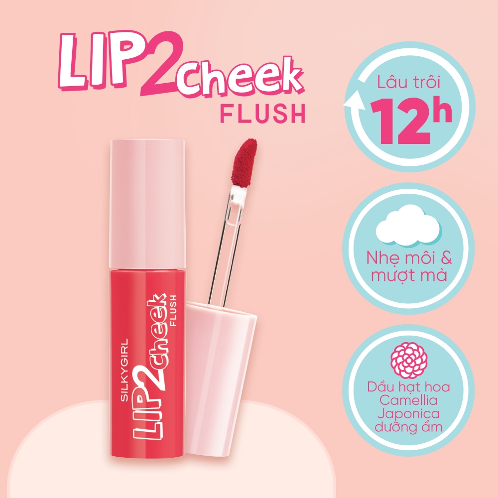 Son Kem Lì 2in1 Silkygirl Lip 2 Cheek Flush 3,8ML