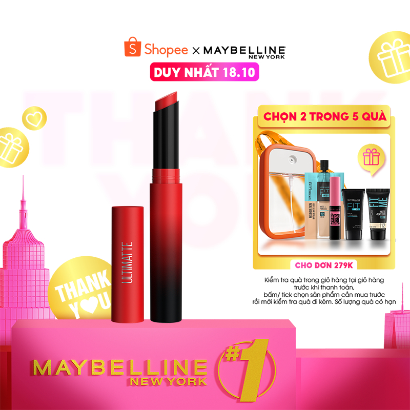 Son Lì Mịn Môi Siêu Nhẹ Cao Cấp Maybelline New York Color Sensational Ultimatte 1.7g