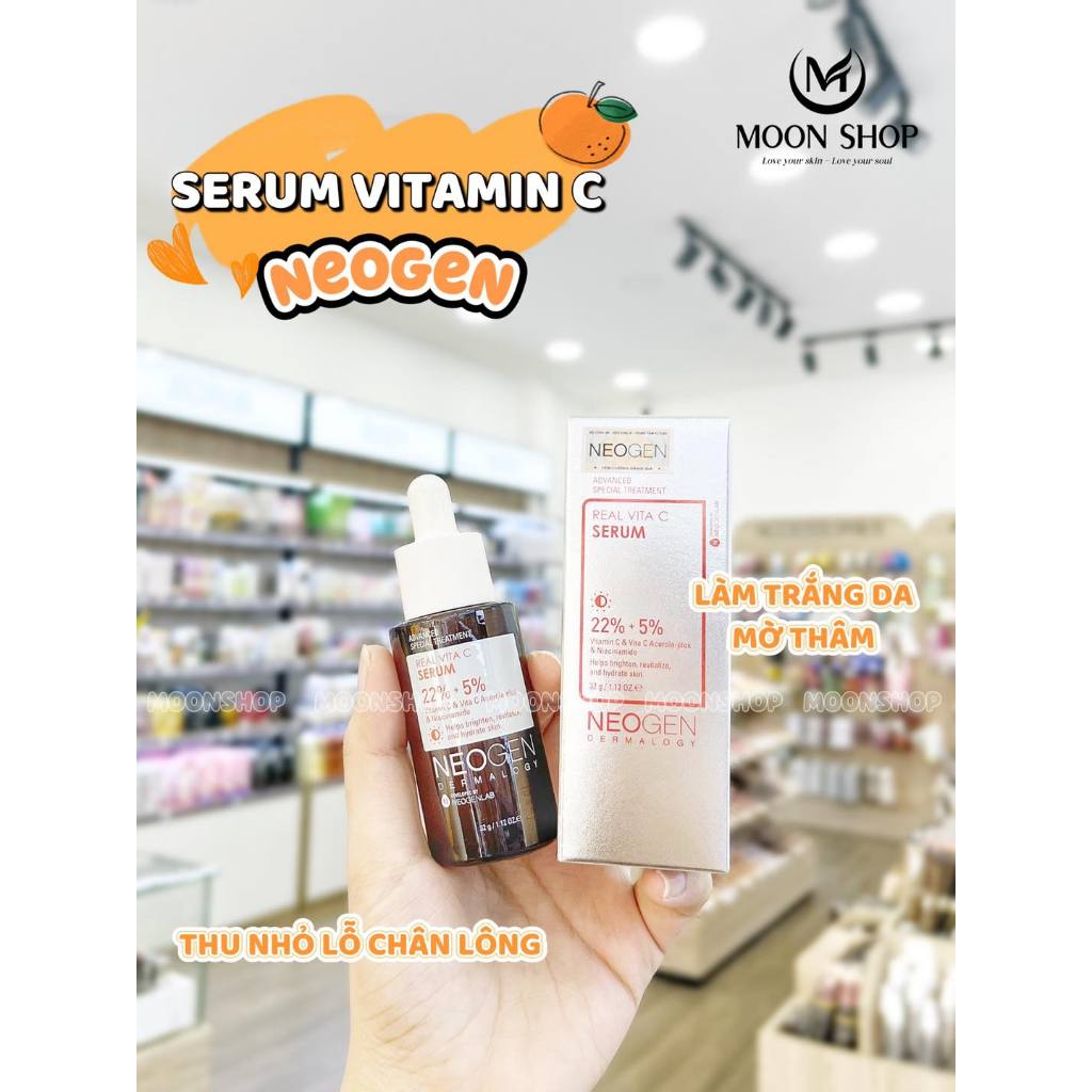 Siêu Tinh Chất Serum Mờ Thâm Dưỡng Trắng Vitamin C SAP 22% Neogen Dermalogy Real Vita C Serum 32ml