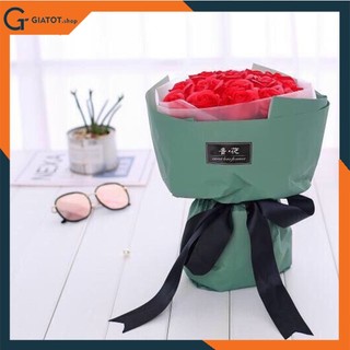 Quà tặng 20/10, 20/11 hoa hồng sáp thơm 5 bông, đủ màu, cánh lụa mềm, bó hoa hồng đỏ 19 bông kèm túi sách, q