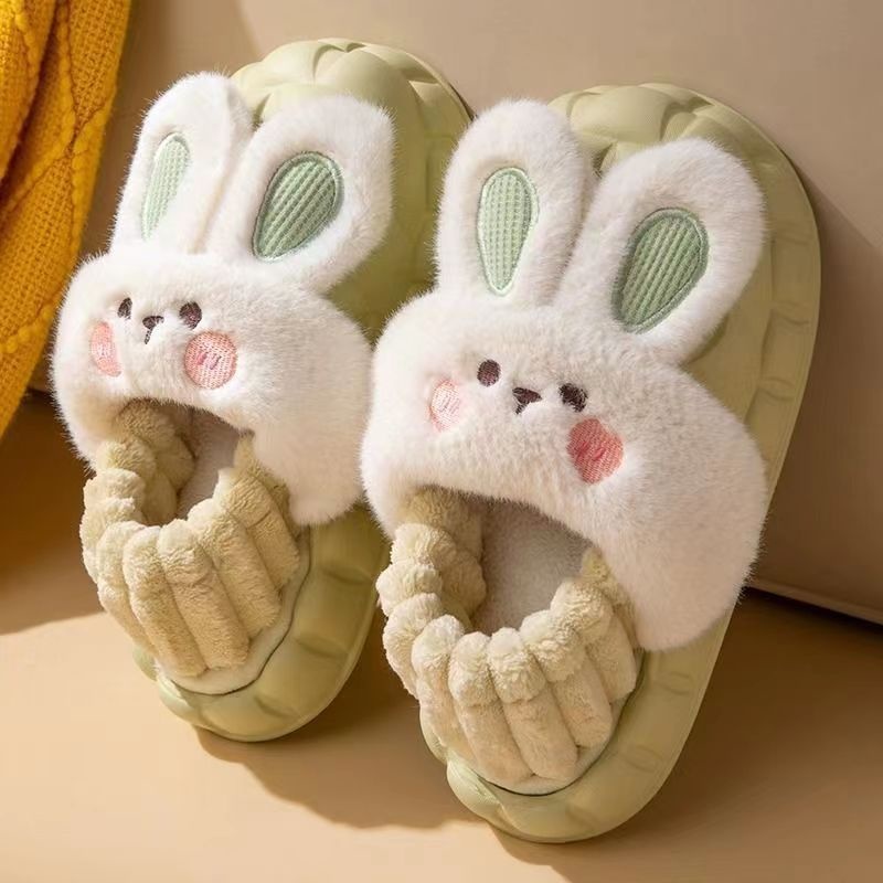 Dép Bông Đi Trong Nhà , Dép Bông Thỏ Đáng Yêu Cho Mùa Đồng,  Mùa Đông Ấm Áp Chống Trượt Có Thể Tháo Rời