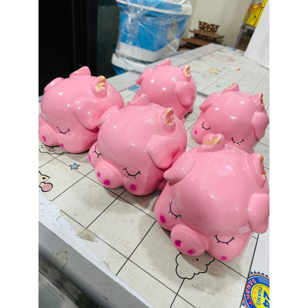 Lợn Đất Hồng Tiết Kiệm - Heo Đất Cánh Tiên Siêu Hot - Chú Heo Đất Đáng Yêu