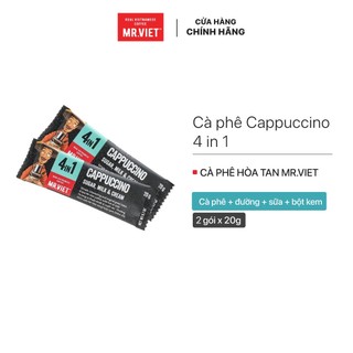 Cà phê hòa tan Cappuccino 4in1, vị đậm đà, béo của sữa, ngọt ngào của kem - MR.VIET Coffee