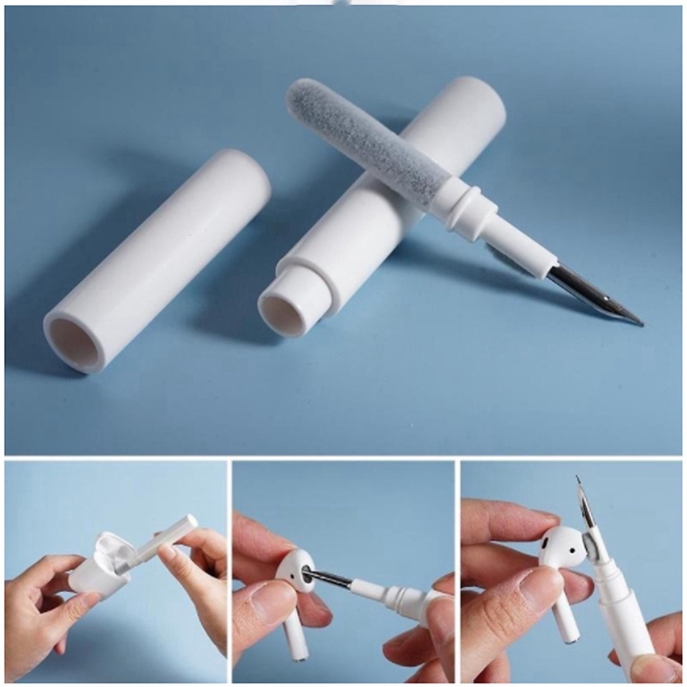 Bút vệ sinh tai nghe dụng cụ vệ sinh tai nghe 3 trong 1 nhỏ gọn tiện lợi, dễ dàng sử dụng.