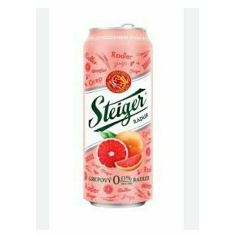Bia Steiger 500ml 0% Bưởi Séc - thùng 24 lon