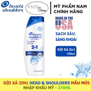 (NK Mỹ) Dầu gội xả Head & Shoulders Mỹ 2in1 Classic Clean 370ml sạch gàu