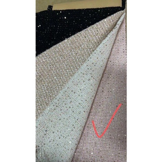 Vải tweed đính kim sa nhiều màu mới