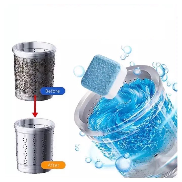 HỘP 12 VIÊN TẨY VỆ SINH LỒNG MÁY GIẶT JIELILIANG 180G tẩy máy giặt sạch sẽ, vệ sinh máy giặt cửa ngang và đứng