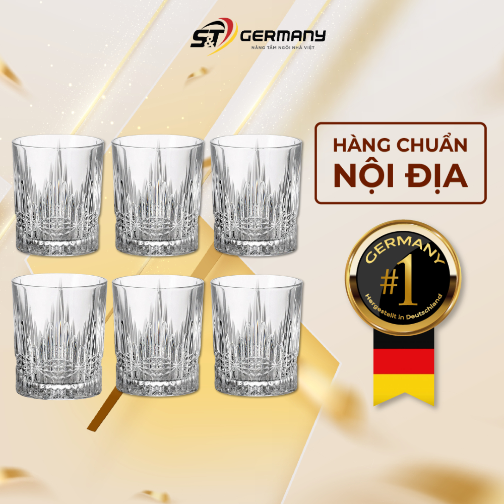 Bộ 6 Cốc Pha Lê Bohemia Crystal Vibes 300ml Nội Địa Séc Bộ Cốc Cao Cấp Sang Trọng GermanySnT 290007