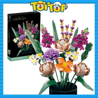 [Có sẵn] [Chỉ hoa] Đồ chơi xếp hình ghép hoa Flower Bouquet lắp ráp bó hoa 10801 10286 mô phỏng 10280