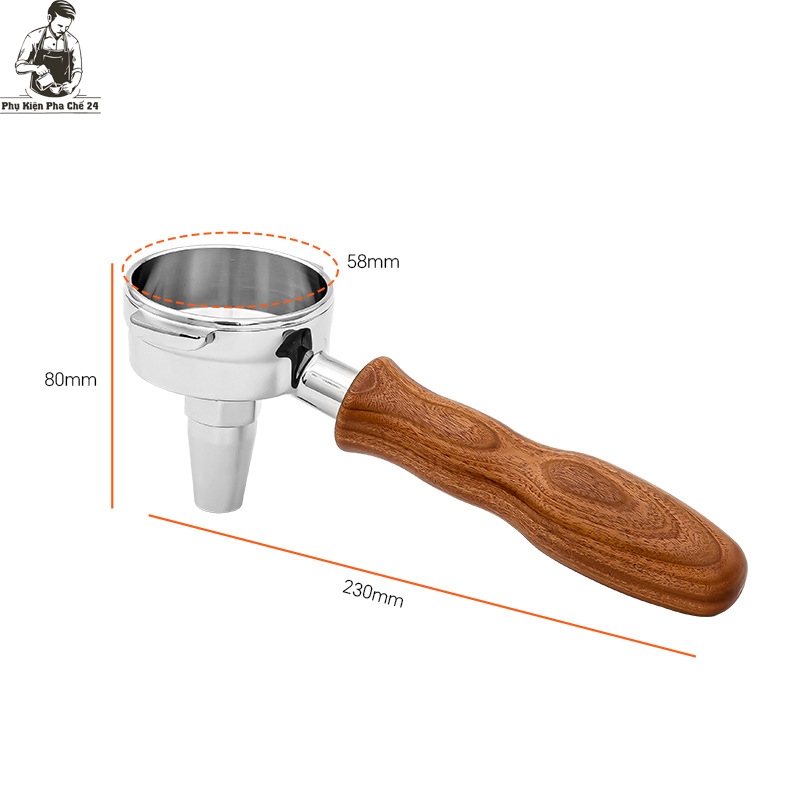 Tea Portafilter - Teapresso Portafilter - Tay Cầm Pha Trà Sử Dụng Cho Máy Pha Cà Phê Phù Hợp 58mm