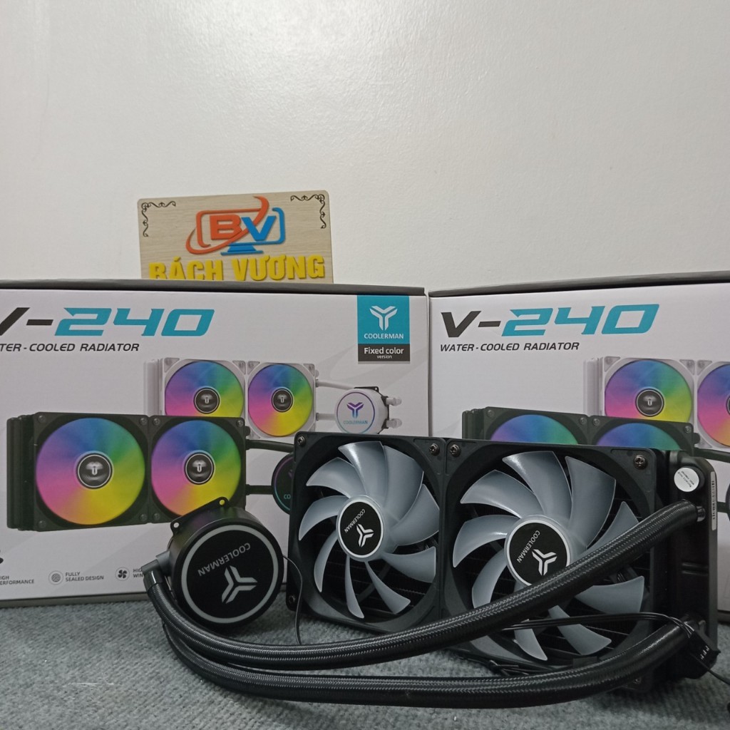 TẢN NƯỚC COOLERMAN V-240 BLACK NEW BẢO HÀNH 12 THÁNG