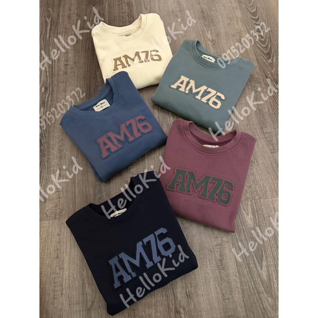Áo nỉ chữ nổi AM76 cho bé