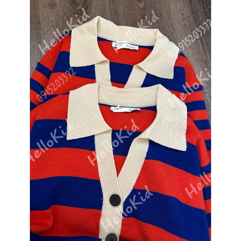 Áo khoác Cardigan len ZR kẻ nữ