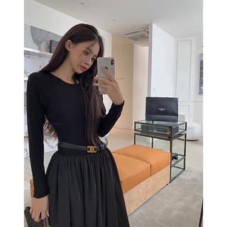 Đầm Thu Đồng Cổ Tròn Siêu Sang Chảnh Chất Áo Zip Hàn kết Hợp Chân Váy Kaki Tôn Dáng Che Khuyết Điểm - Sena Dress