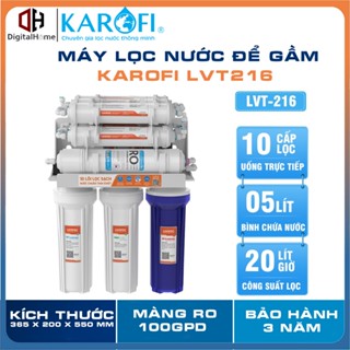 Máy Lọc Nước Để Gầm Karofi LIVOTEC 216, Màng RO 100GPD Hàn Quốc 10 Lõi Lọc, Hàng Chính Hãng