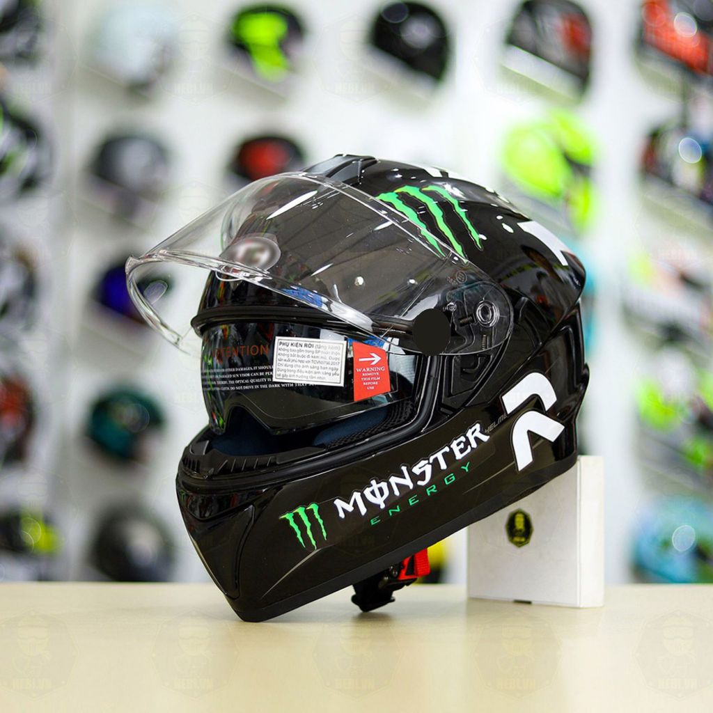 Tem dán mũ bảo hiểm fullface - MONSTER - 58