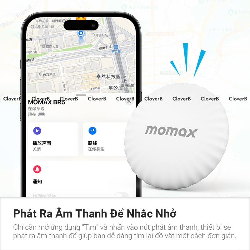 Thiết Bị Định Vị GPS Momax PINTAG BR5, Định Vị Toàn Cầu Không Giới Hạn Khoảng Cách, Pin Sử Dụng Liên Tục 1 Năm