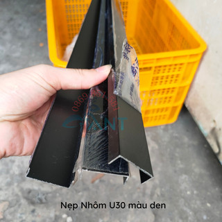 Nẹp nhôm u30, thanh dài 2m5, hàng dày 1li, nẹp u nhôm, nẹp chỉ tường, nẹp nhôm chữ u