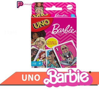 Bộ thẻ bài trò chơi uno barbie - 112 thẻ bài bìa cứng cao cấp