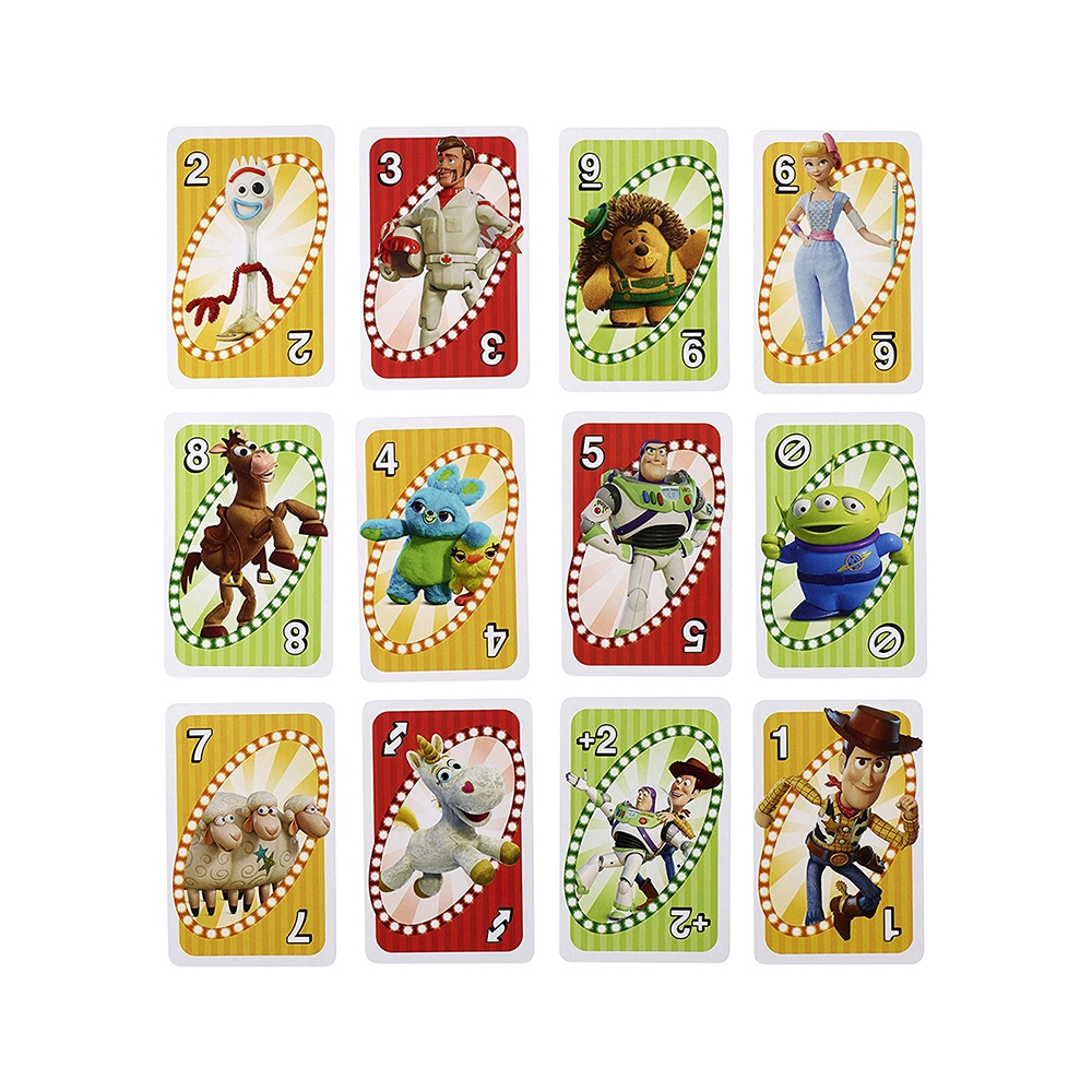 Bộ Thẻ Bài Trò Chơi UNO Disney Pixar Toy Story 4 - 112 lá bài cứng vui nhộn
