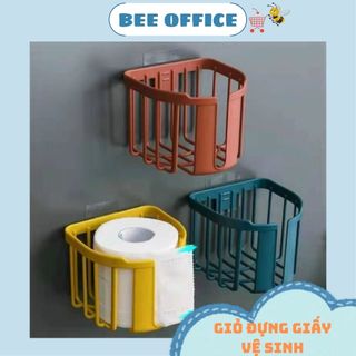 Giỏ đựng giấy vệ sinh dán tường - giỏ treo tường đựng khăn giấy tiện lợi 30019 bee office