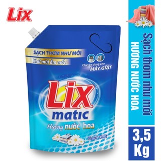 Túi nước giặt LIX matic hương nước hoa 3.5kg NGM42 - Dùng cho máy giặt cửa trước