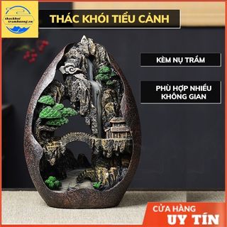 Thác Khói Trầm Hương  Mẫu tiểu cảnh non bộ, thác khói trầm mẫu lớn tặng kèm nụ trầm dùng thử