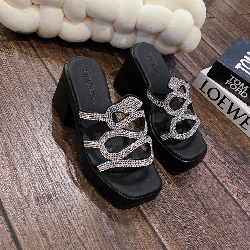 DÉP GÓT VUÔNG DÂY ĐÁ XOÀN 😍