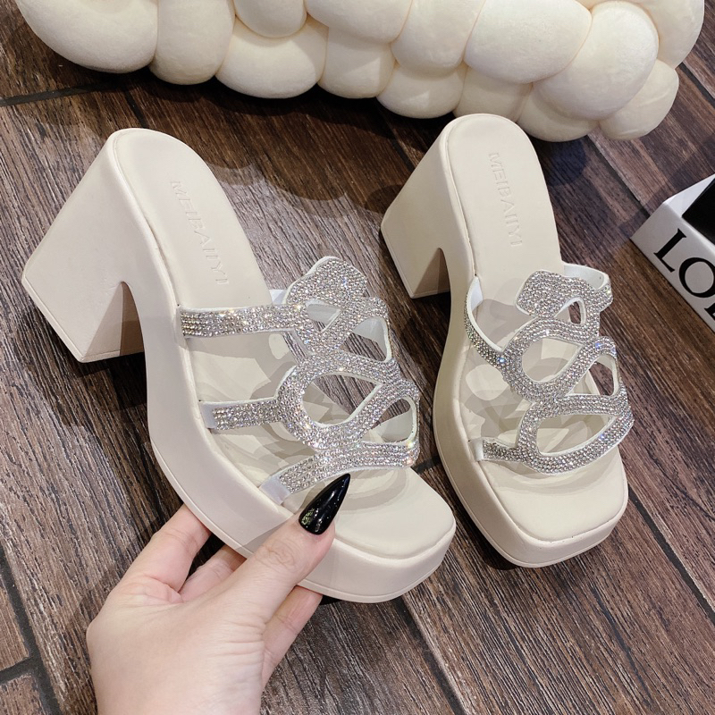 DÉP GÓT VUÔNG DÂY ĐÁ XOÀN 😍