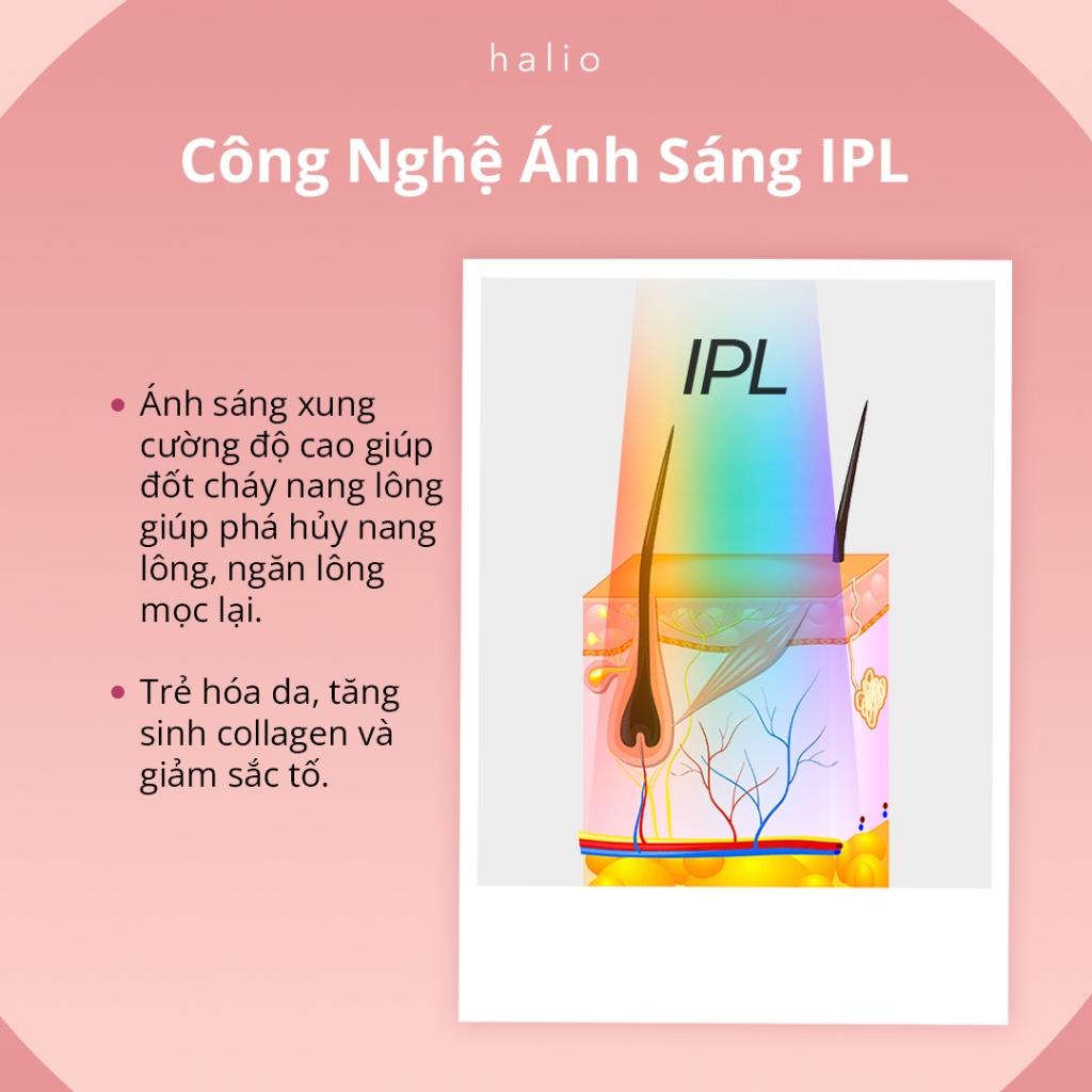 Máy Triệt Lông Băng Lạnh Trẻ Hóa Da Halio IPL Cooling Hair Removal Device