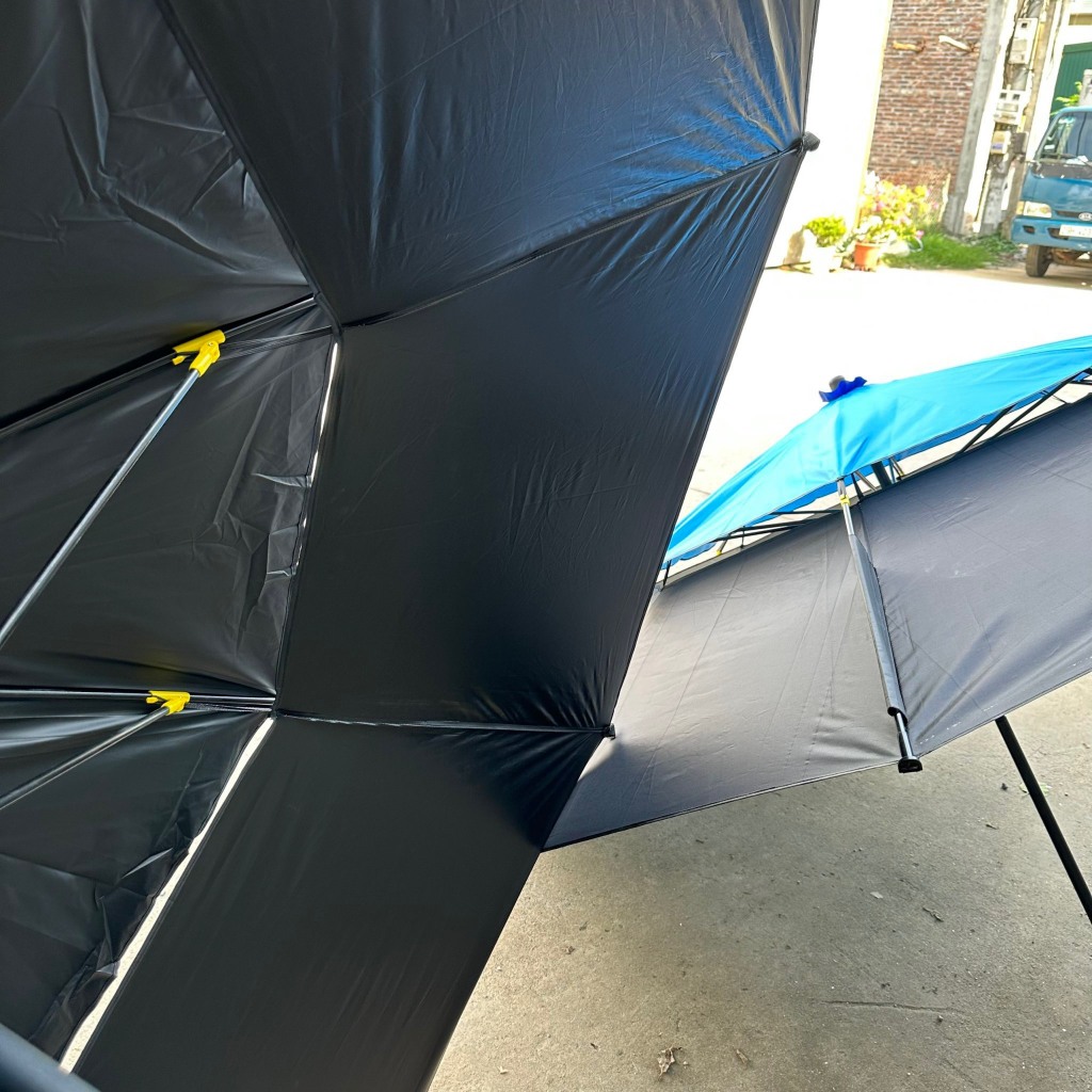 Ô câu cá, dù câu cá 2m2 và 2m4 - 2 tầng cao cấp che nắng, che mưa tặng kèm chân cắm đất