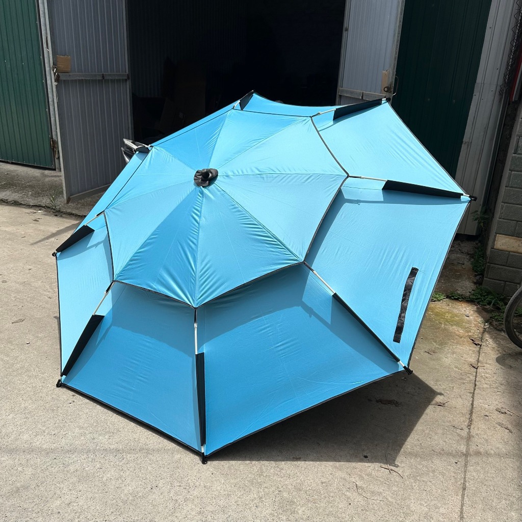 Ô câu cá, dù câu cá 2m2 và 2m4 - 2 tầng cao cấp che nắng, che mưa tặng kèm chân cắm đất