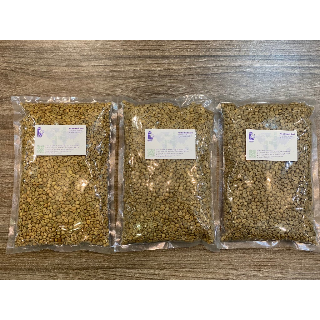 Cà Phê Nhân Xanh Liberica Khe Sanh Quảng Trị - Thương Hiệu Chamlife Coffee Túi 1000g