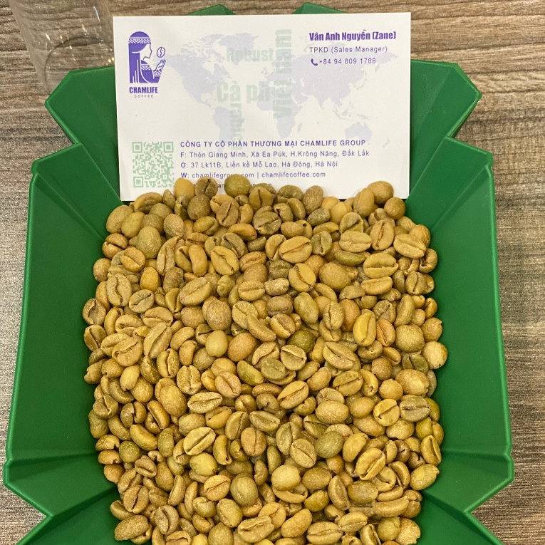 Cà Phê Nhân Xanh Liberica Khe Sanh Quảng Trị - Thương Hiệu Chamlife Coffee Túi 1000g