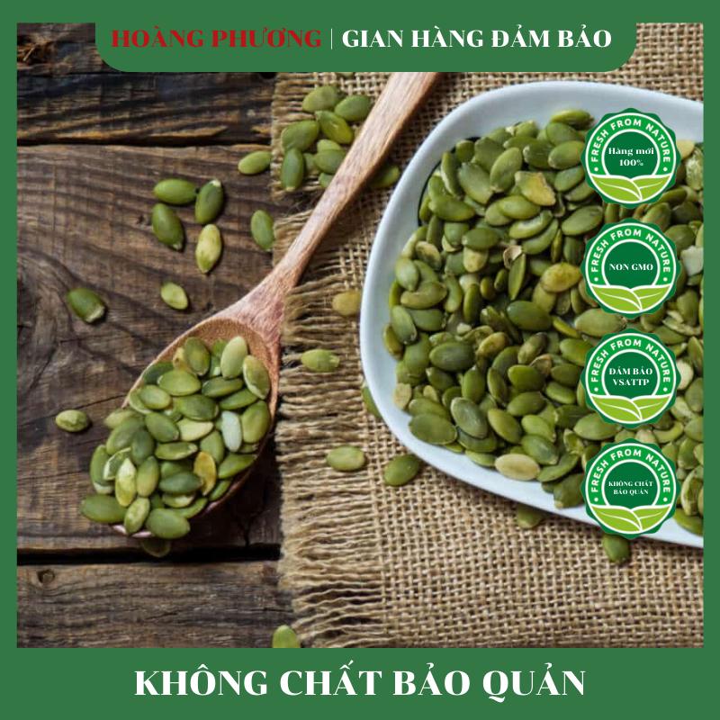 Hạt Bí Xanh Tách Vỏ Sống Ấn Độ 500G 💝FREE SHIP💝  Nhân Bí Sanh Sống Hạt Dinh Dưỡng Hoàng Phương
