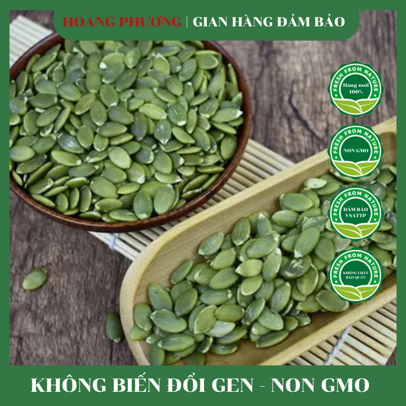 Hạt Bí Xanh Tách Vỏ Sống Ấn Độ 500G 💝FREE SHIP💝  Nhân Bí Sanh Sống Hạt Dinh Dưỡng Hoàng Phương