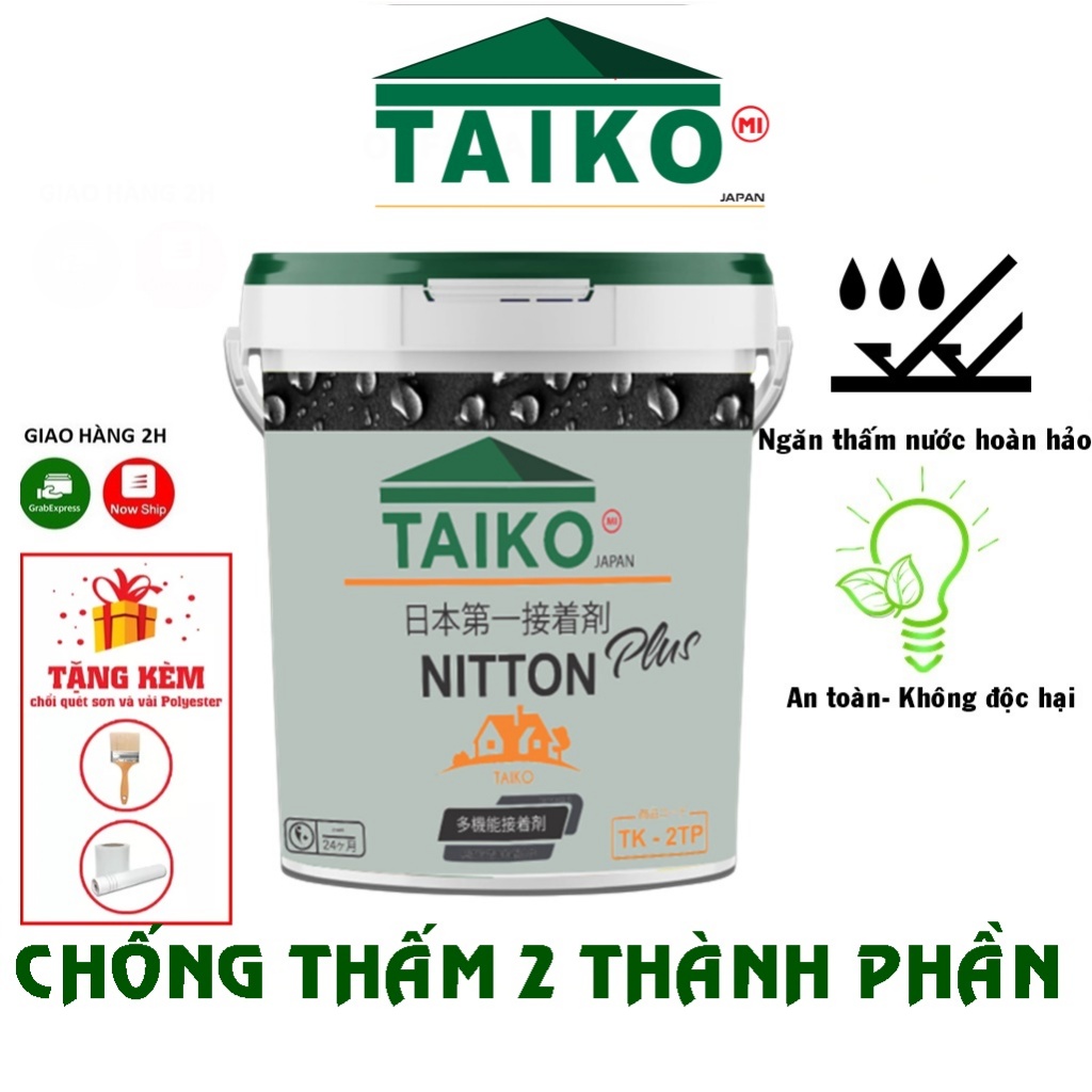 [ CAO CẤP] TAIKO NITTON PLUS - Ngăn thấm nước cho bề mặt bê tông, xi măng cát, thích hợp chống thấm sàn mái, bể nước