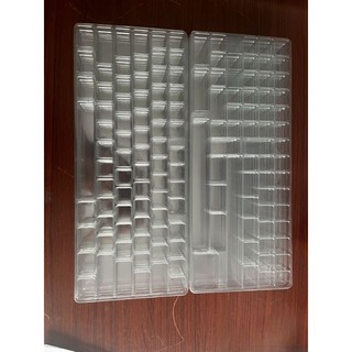 Khay nhựa, vỉ cứng đựng Keycap bàn phím cơ, khay 2 lớp, 135-140 ô chứa