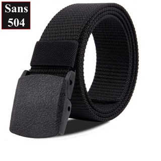 Thắt lưng nam vải dù Sans504 khoá nhựa dây nịt bố canvas thời trang công sở phong cách hàn quốc đẹp giá rẻ siêu bền