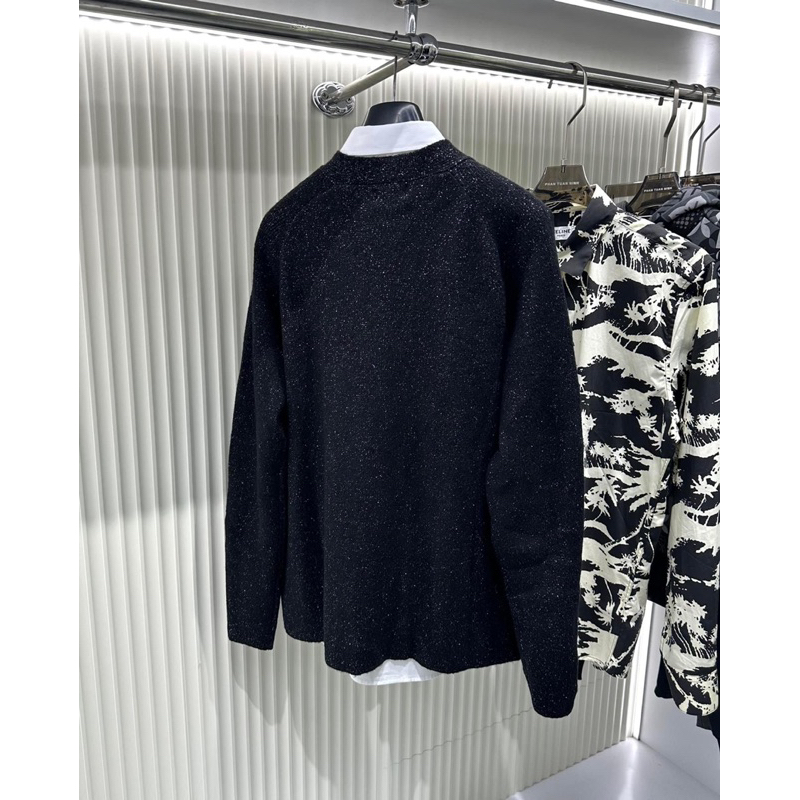 Áo Cadigan YYLS Nhũ Kim Tuyến Tag Logo Đính Đá