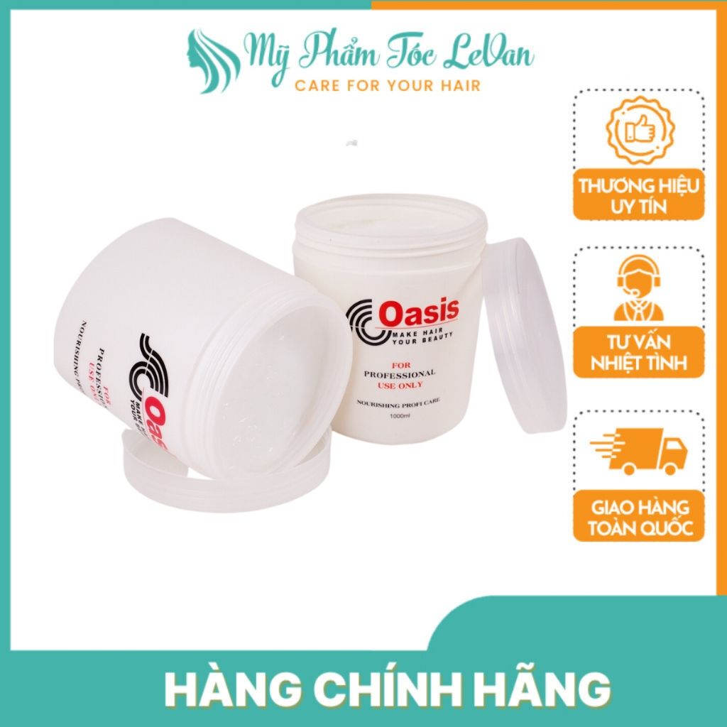Kem ủ tóc OASIS, xả hấp phục hồi tóc hư tổn 1000ml chính hãng