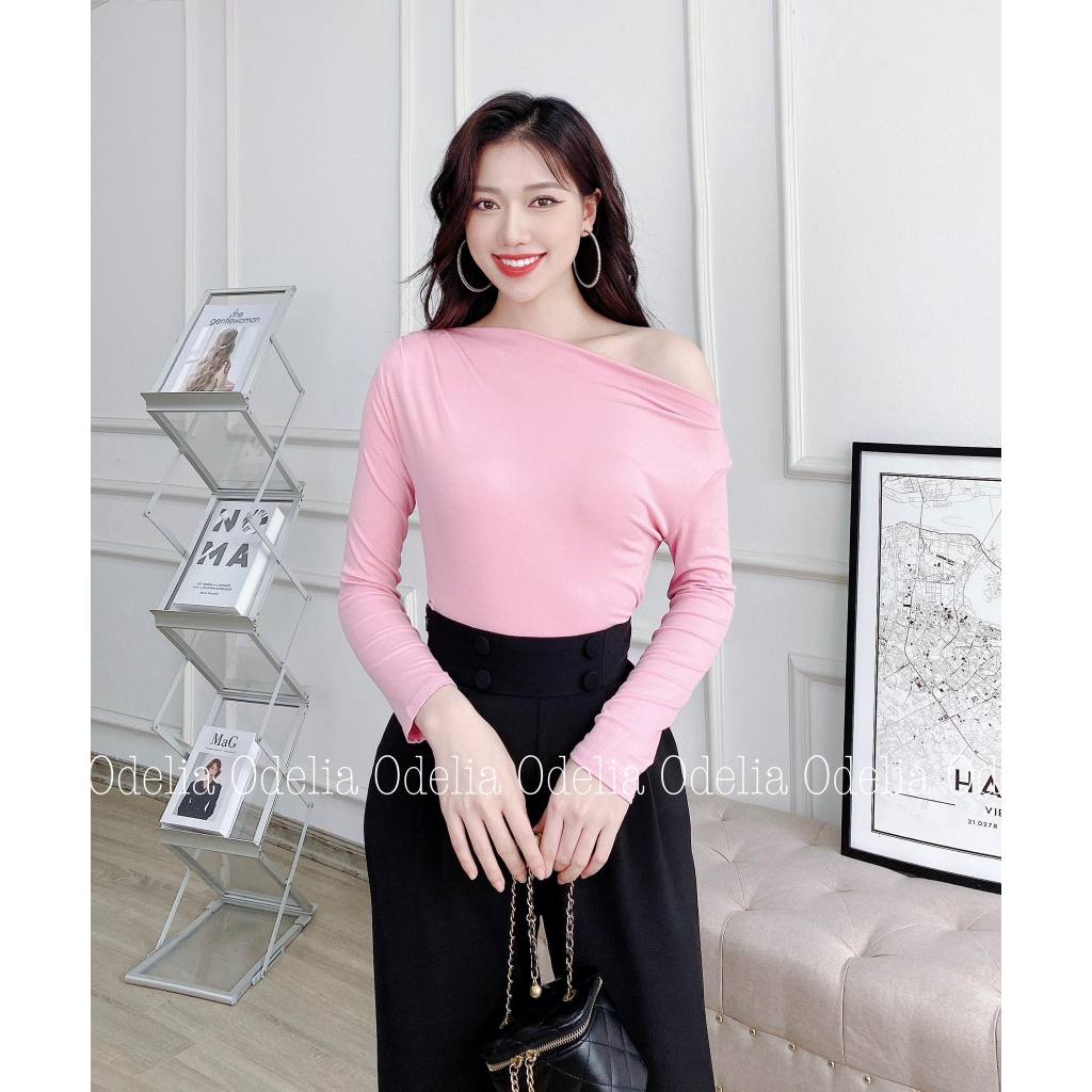 Áo thun lạnh lệch vai Odelia, co giãn 4 chiều - A6749