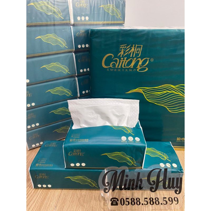 Giấy Rút CaiTong Xanh Đậm