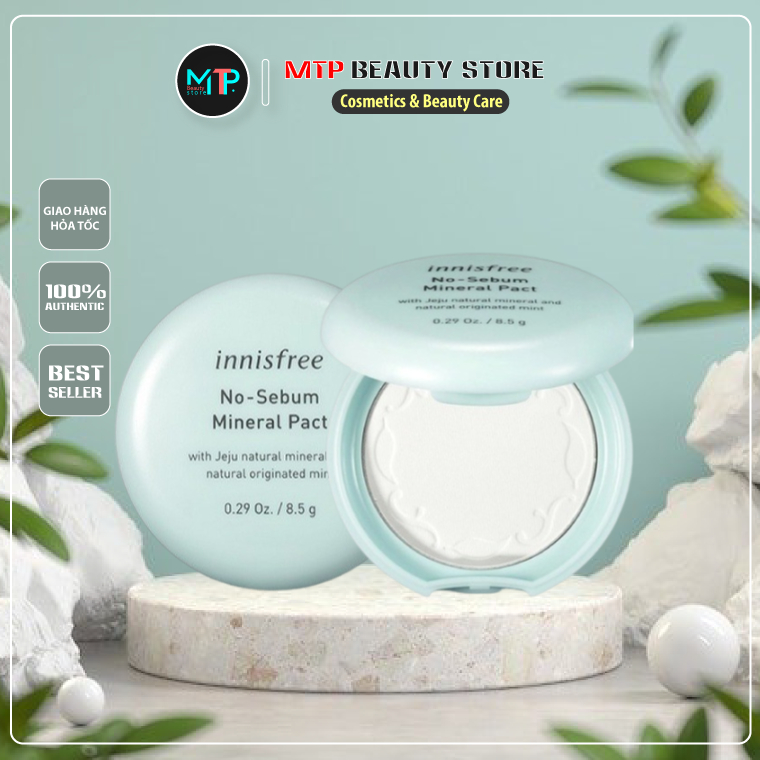 Phấn Nén Kiềm Dầu Innisfree No Sebum Mineral,Blur Pact